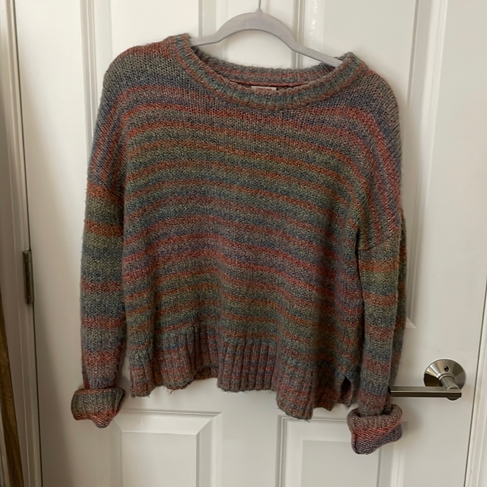 Women’s Mossimo Rainbow Oversized Sweater